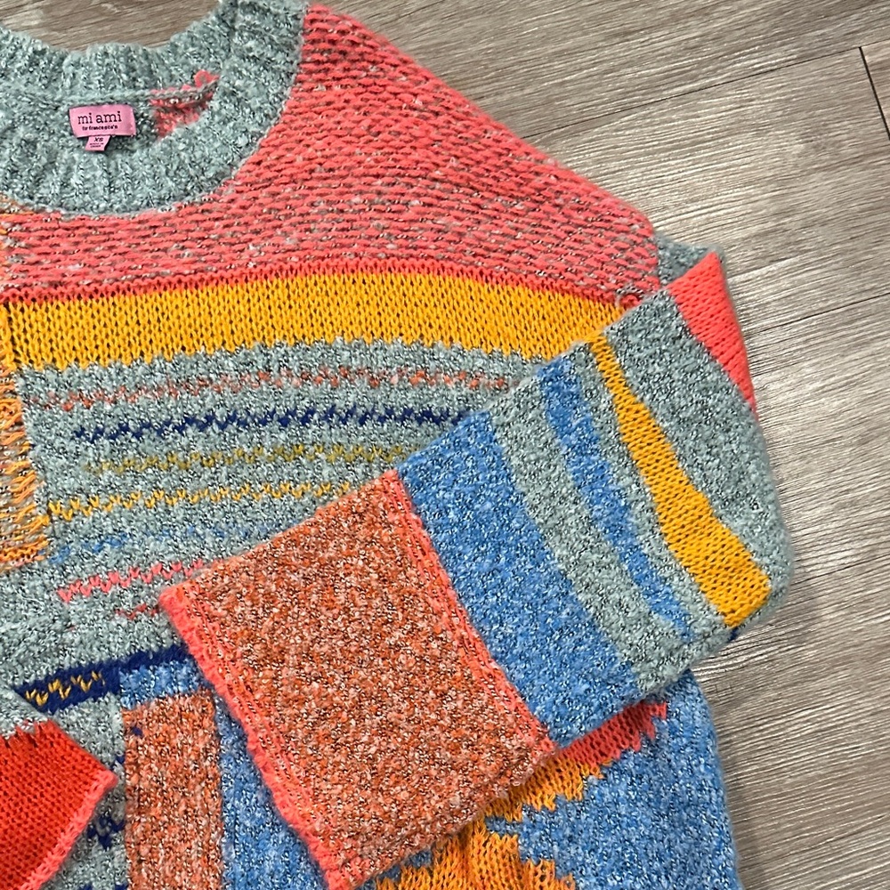 Francesca’s Multicolor Patchwork Sweater - image 2